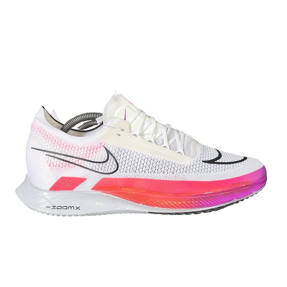 Nike ZoomX Streakfly Mens 10.5 White Pink Racing Running Shoes DJ6566-100